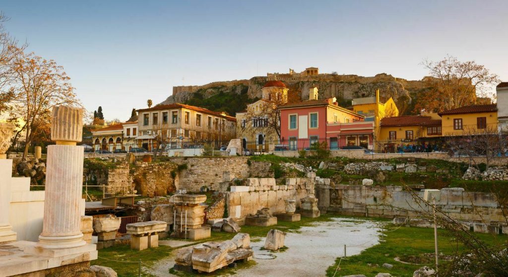 Monastiraki-Grecia-biblioteca-Adriano Biblioteca de Adriano